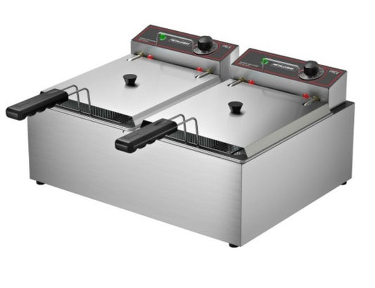 Fritadeira Elétrica 2 Cubas Óleo 10 litros FRCE 10 220v Metalcubas