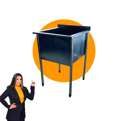 Tanque Inox 80x60cm Cozinha Industrial