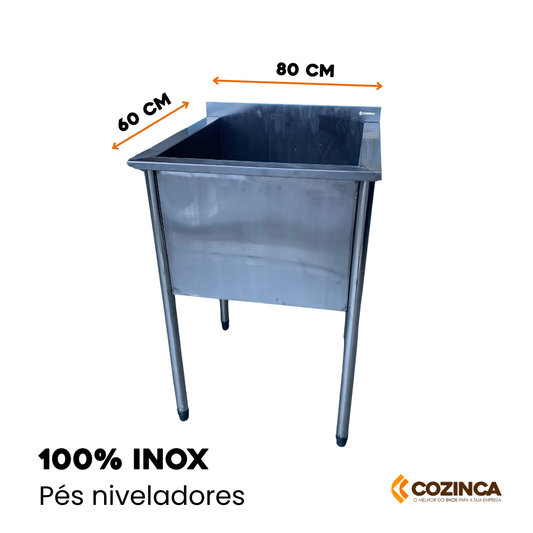Tanque Industrial Em Aço Inox 60x60x90
