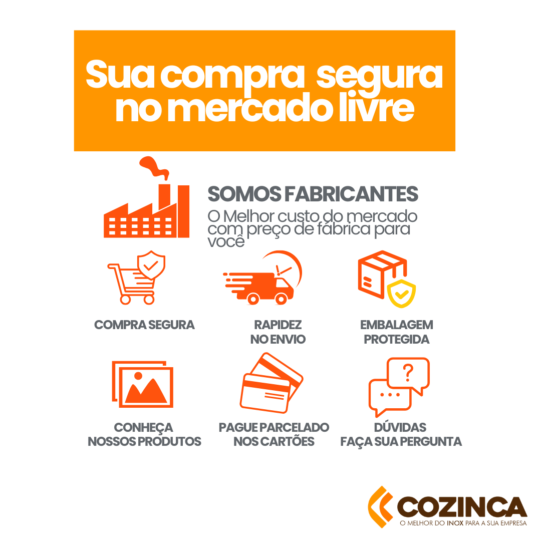 Tanque Inox 80x60cm Cozinha Industrial